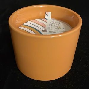 Citronella Candle in Orange Pot
